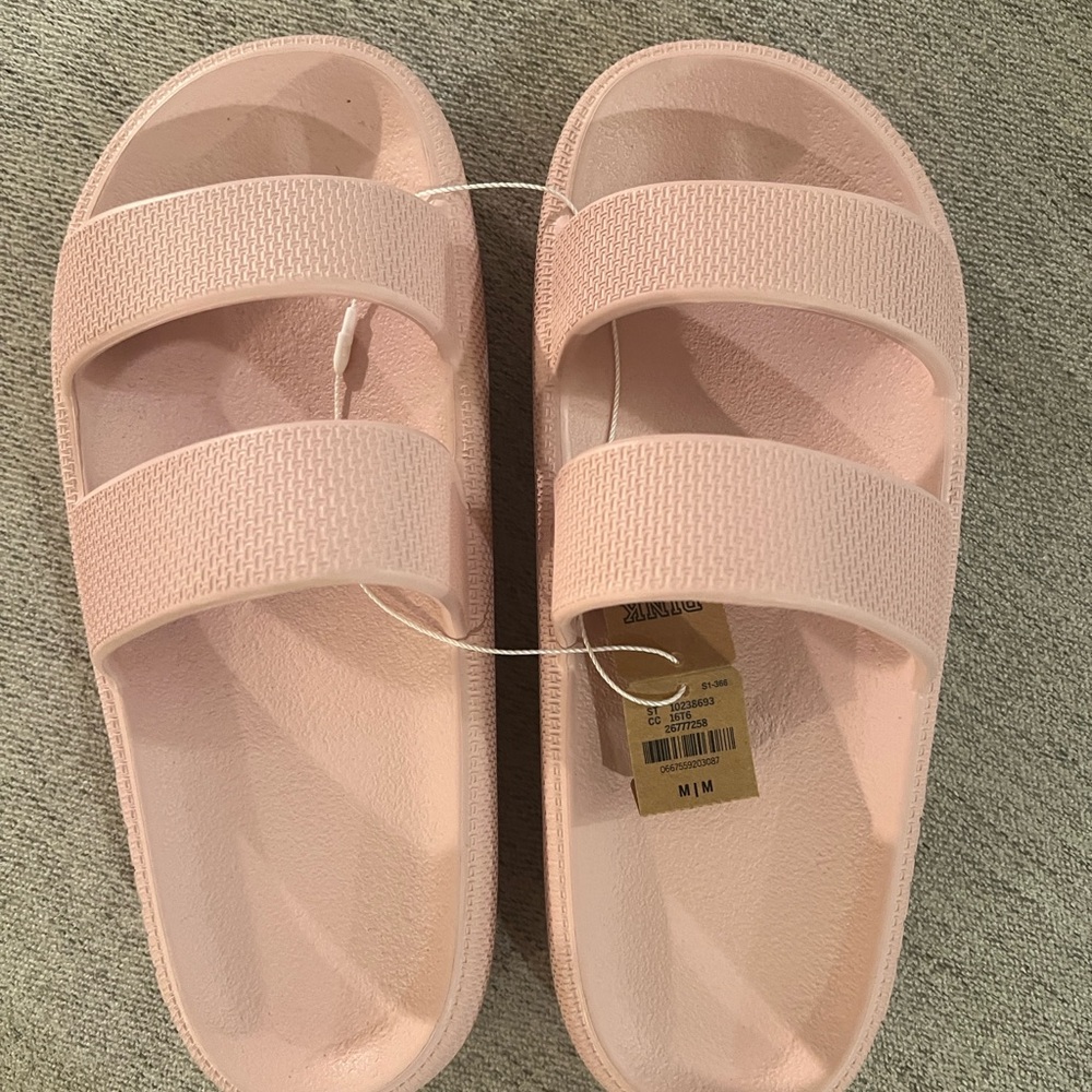 PINK Victoria's Secret Blush Double Strap Sandals